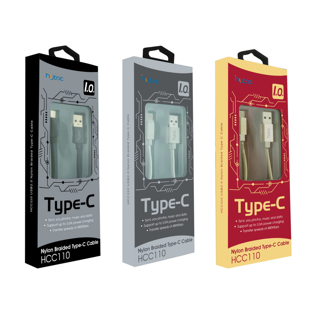Nylon braided type c cable usb 2 0 1m hytac